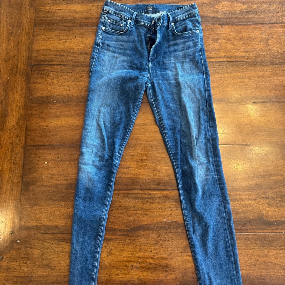 Citizens Of Humanity Dark Blue Straight Leg Jeans